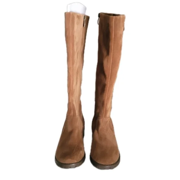 Bjorndal Sebastian Suede Leather Brown Tall Riding Boot Women 8 WC Wide Calf - Picture 7 of 13